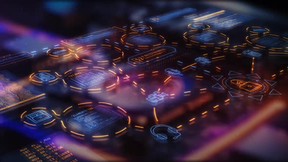 Dynamic Infographics Set Against a Processor Background, Backgrounds ...