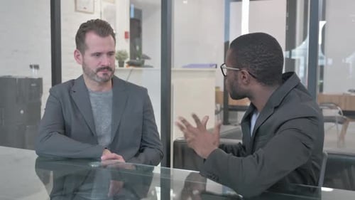 Angry African Man in Argument with Teammate