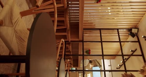 Modern Wooden Fabric Chair and Table Furniture in Cafe