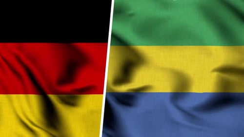 Waving Flags Split Screen Animation