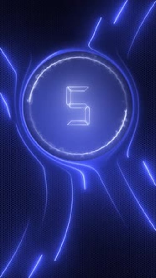 10 Seconds Neon Web Stream Timer Countdown Animation