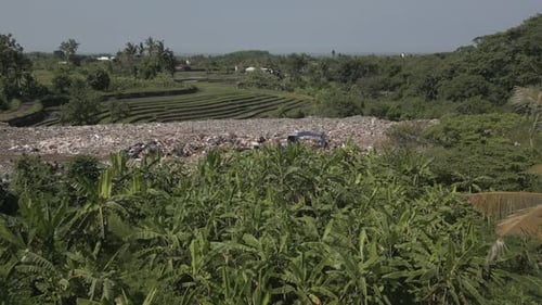 Aerial View of Landfill in Rural Environment