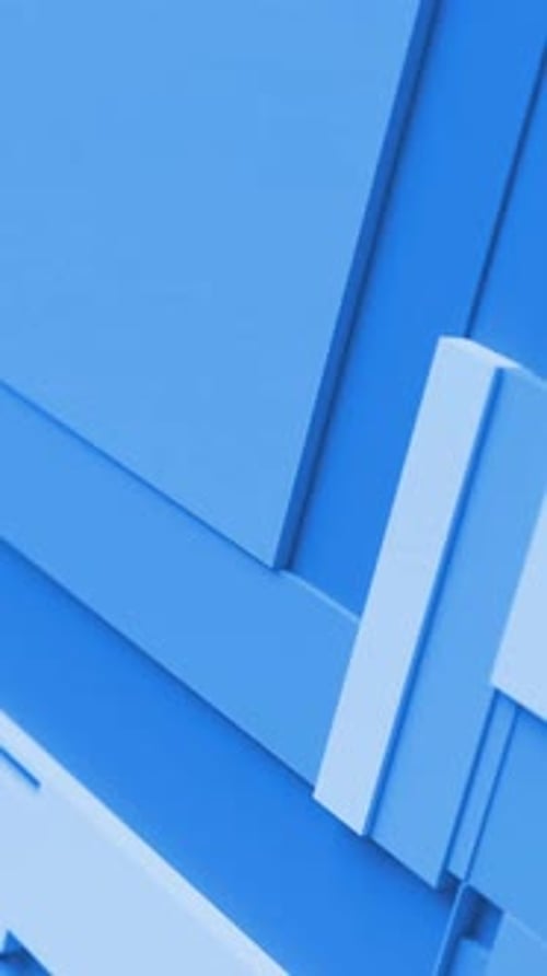 Blue Moving Tessellated Rectangular Surface Abstract Background with Wobbling Scaling Fragmented