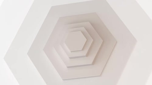 Clean Geometric Hexagon Tunnel Motion Background
