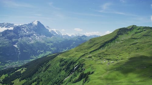 Breathtaking Aerial View of the Swiss Alps