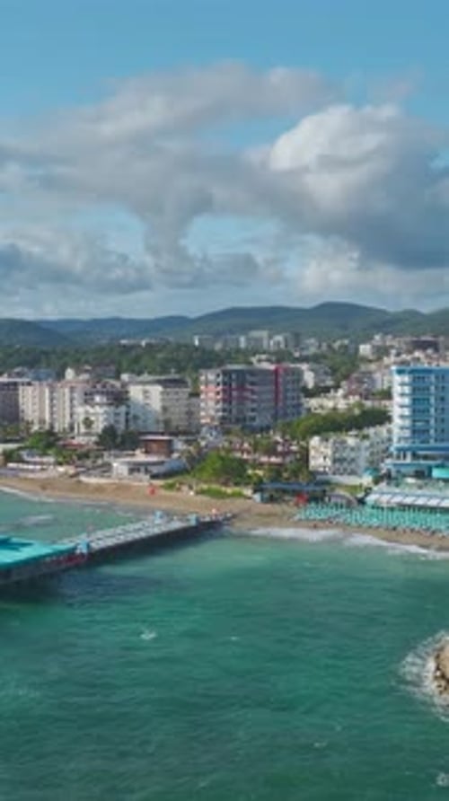 Vertical Video Coastal Luxury Hotel with Pristine Beaches Elegant Pools and Stunning Mediterranean