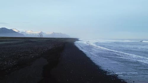 Atlanic Shore Black Sand Beach