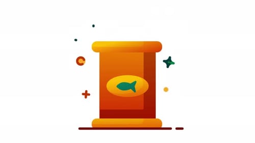 Modern Animated Pet Food Can Icon