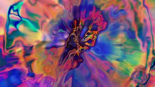 Dynamic Abstract Animation with Vivid Colors and Swirling Patterns