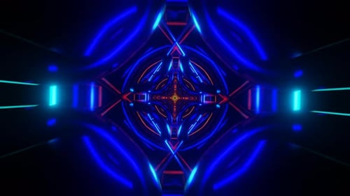 Hypnotic Neon Disco Lights Create an Engaging VJ Loop