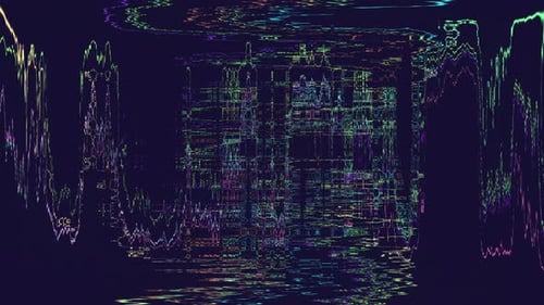Glitch Datamoshing Abstract Background
