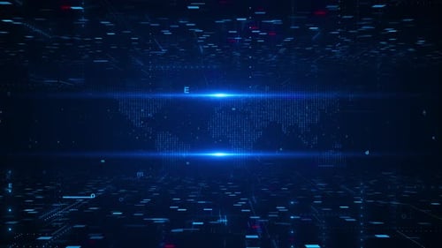 Deep Learning. Moving big data flow, Cyber Big Data Flow Particles Tech Business or Science Backgrou