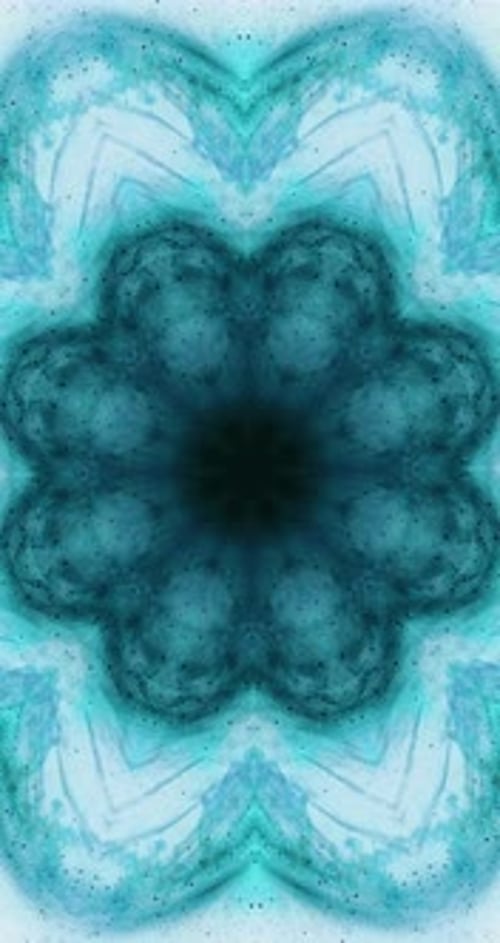 Abstract Fluid Blue Kaleidoscope Pattern Background