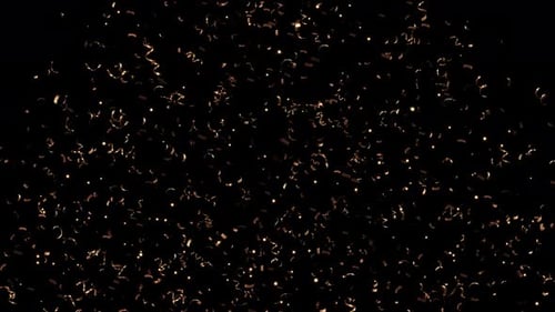 Golden Confetti Burst and Fall Overlay