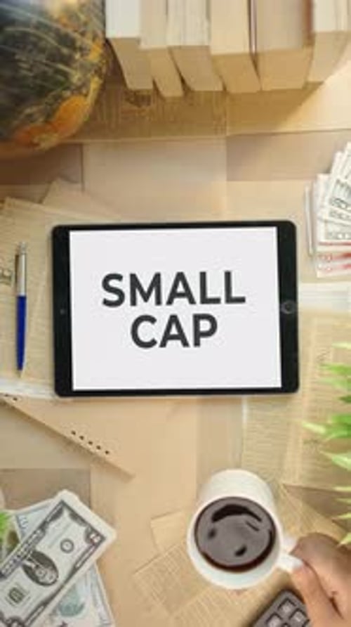 Overhead Shot of Desk with Small Cap Displayed