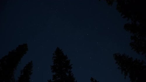 Night sky with a lot of shiny stars. Stars sky turning space astrophotography. Stars sky in