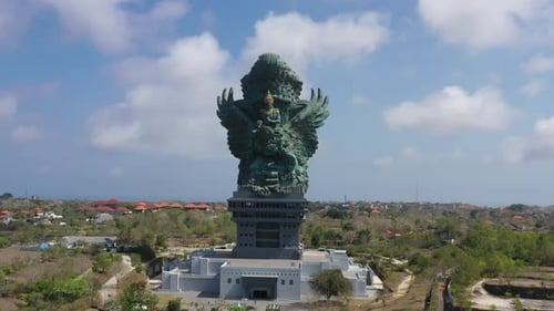 Aerial View Garuda Wisnu Kencana (GWK) Cultural Park on Bali, Indonesia