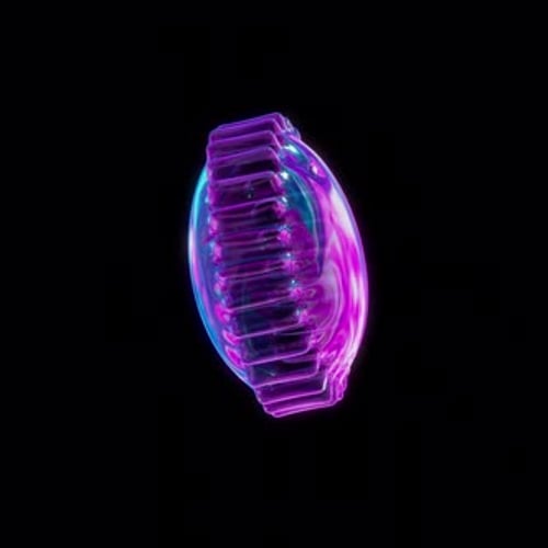 Elément animé de formes géométriques brutalistes, ballon Soleil irisé 01