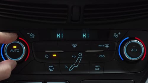 Car air conditioner increasing temperature in cabin to high maximal degrees, two-phase climate