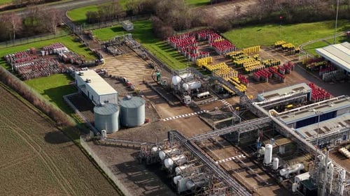Aerial view of BOC Gases production plant, United Kingdom.