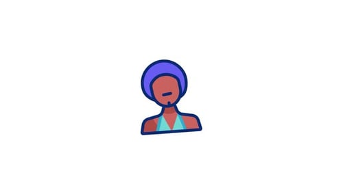 Animated Flat Design User Profile Icon