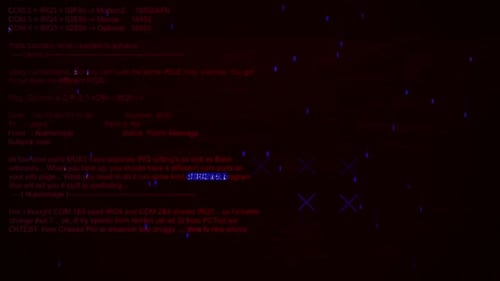 Glitch Warning And Error On Hacking Background Screen