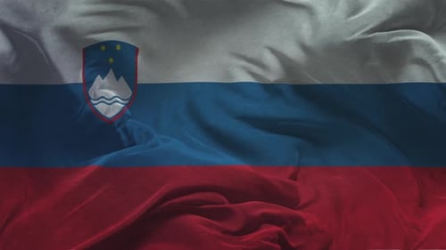 Realistic Waving Slovenia National Flag
