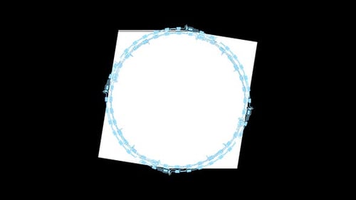 Interface Colleción: bucle principal continuo de dos anillos concéntricos con elementos de bloque que giran en reversa