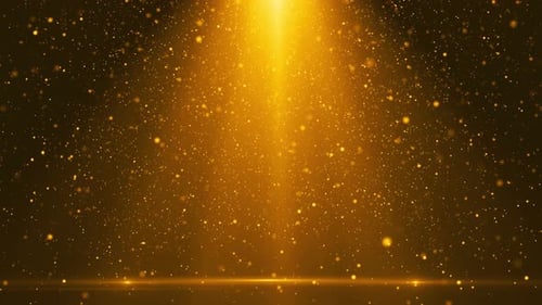 Beautiful Particle Spots Slowly Falling Under Neon Lights