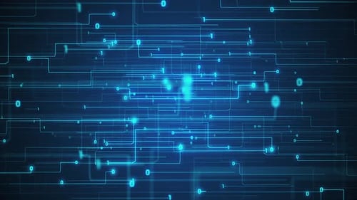 Digital Data Stream Glitch Technology Background