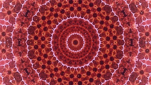 Leuchtend rotes Mandala-Muster
