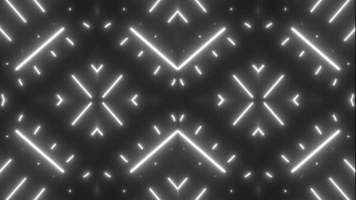 Glowing Geometric Line Patterns Tunnel Animation