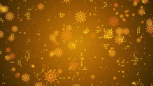 Golden Christmas Bokeh Lights Background Loop V3