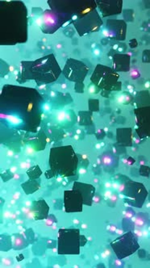 Group of lights that are on wall in the air. Vertical looped animation