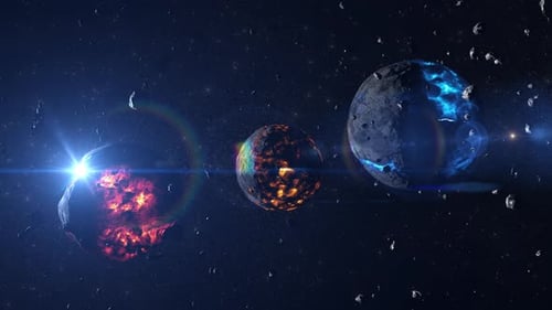 Riesige sterbende Riesenplaneten im Weltraum