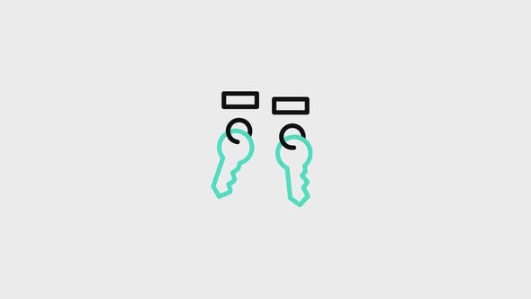 Animated Flat Design Keys Line Icon, Elements Motion Graphics ft. key ...