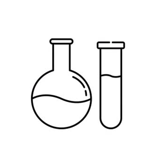 Animated Laboratory Flask and Test Tube with Bubbles