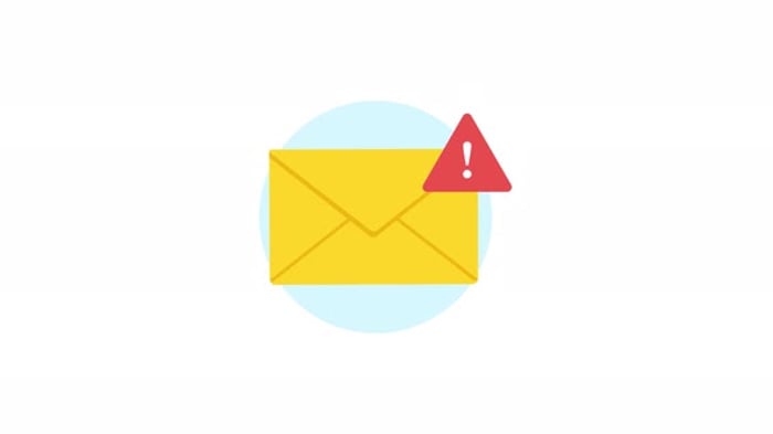 Animated Email Warning Message Flat Design Icon, Backgrounds Motion ...