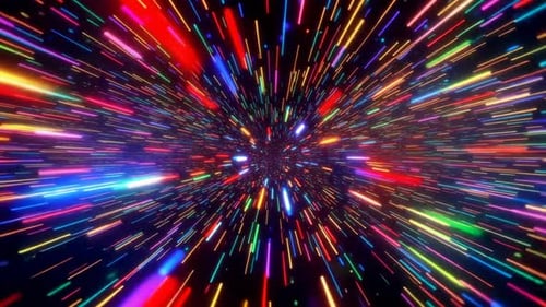 Fond de mouvement abstrait Hyperspace Warp Speed avec couleur
