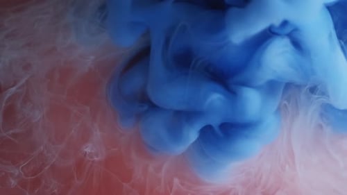 Abstract Fluid Dynamics of Blue and White Ink