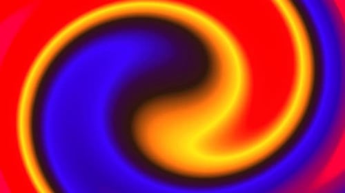 liquide ondulé arc-en-ciel abstrait sur spinning.445