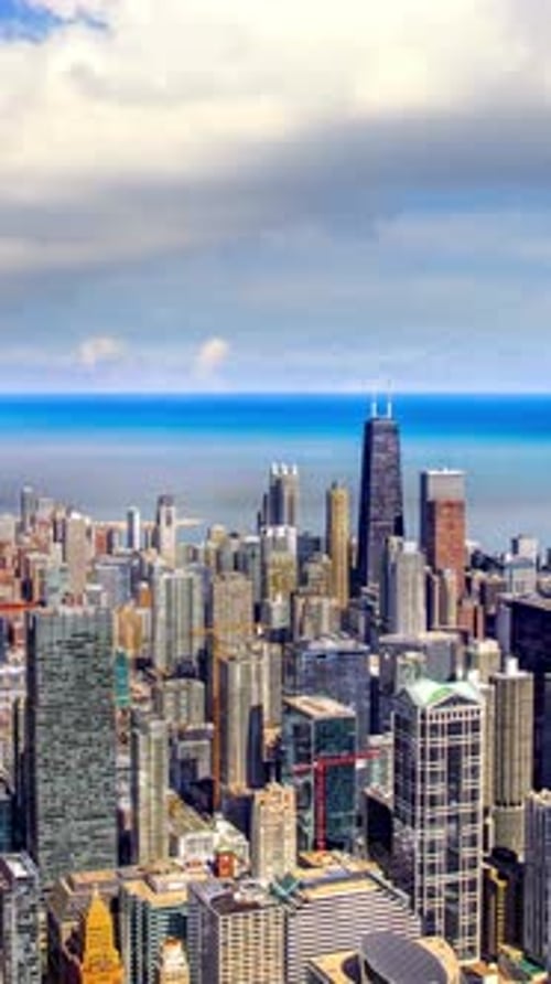 Vertikale Ansicht des Stadtbildes von Chicago, USA