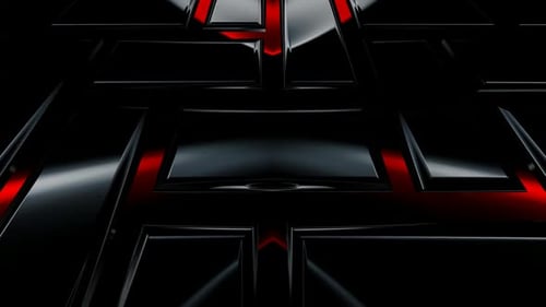 Background with Black and Red Elements, Shape, Reflection, 3D Render, Exclusive, Unique Design