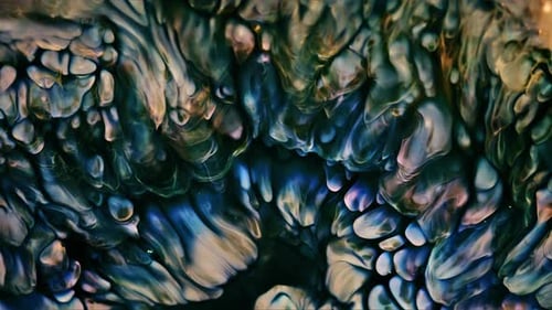 Abstract Ink Paint Diffusion Shapes Of Spread 156