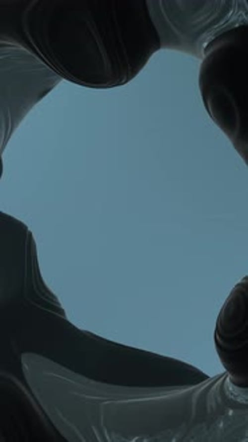 Abstract Dark Flowing Shapes with a Light Core Texture That Evokes Emotion and Thought