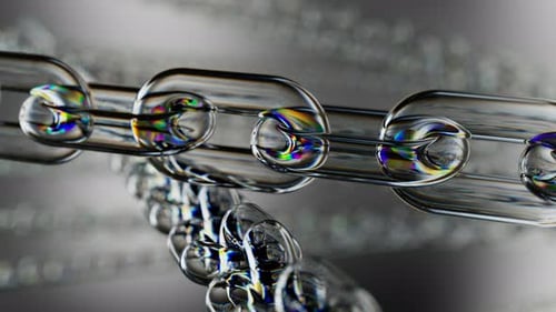 Boucle de fond à liens en verre irisé arc-en-ciel 4K