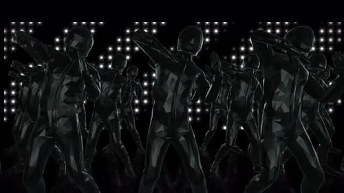 Dancers on Stage in Club in Front of the Spotlights