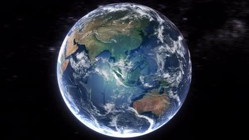 Realistic Earth From Space Zoom In Clouds Gambia