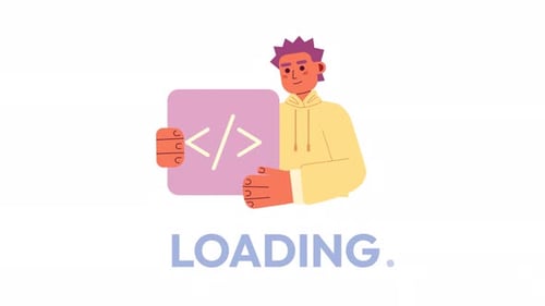 Animierter Computer-Coder-Loader