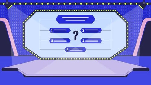 Television game show studio cartoon animation